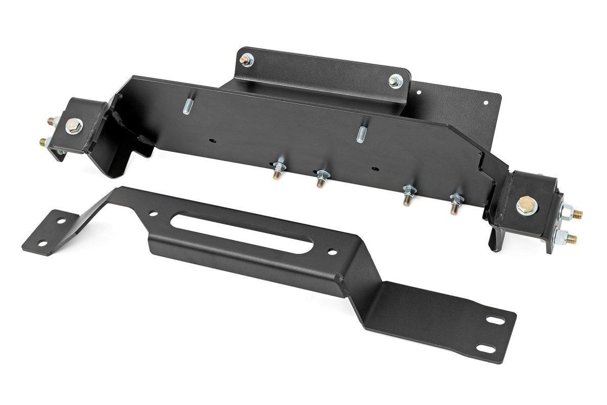 Ford F-250 Super Duty Winch Mount - Front - Rough Country - Hidden - Black - '20-'22